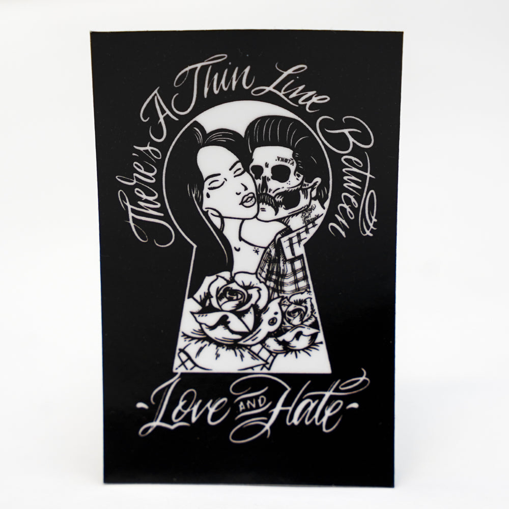 Love & Hate Sticker