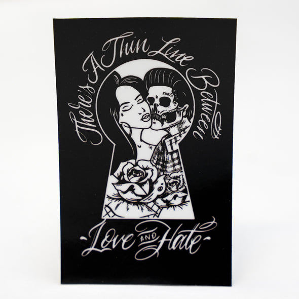 Love & Hate Sticker