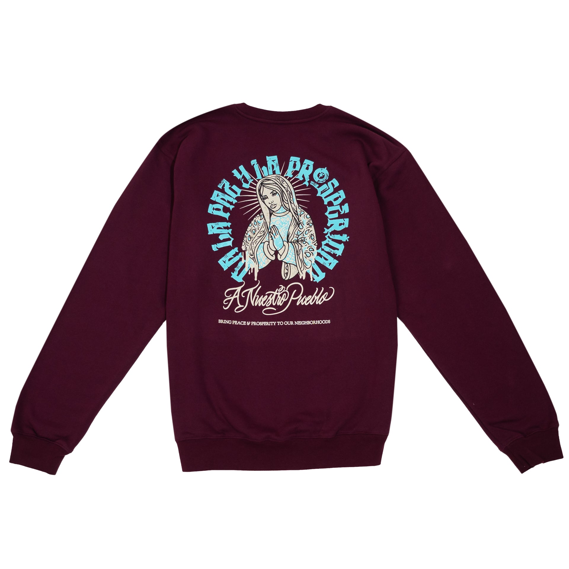 Nuestro Pueblo - Maroon Crewneck